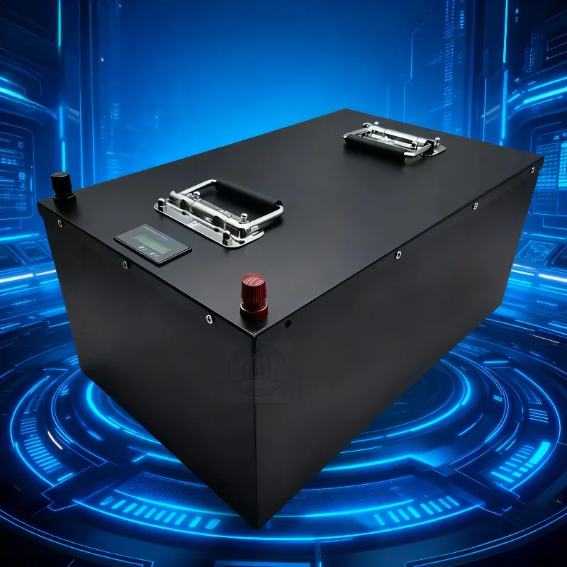 Batteria 48V LiFePO4 100Ah-200Ah con BMS e caricabatterie per sistema solare Camper RV Barca Alimentazione di resistenza fuori rete