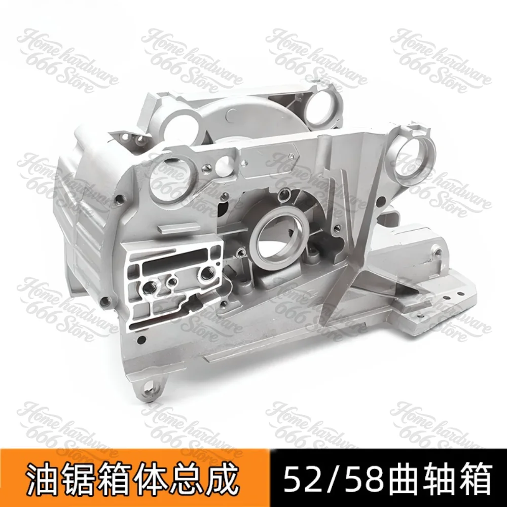 52 Chainsaw Box 5800 Petrol Logging Saw Crankshaft Block Aluminum Housing Crankcase Assembly 1E43