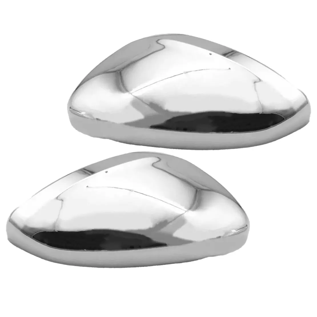 1 Pair Silver ABS Rearview Side Mirror Cover Cap Trim Clip-On Fit for Peugeot 208 2008 Citroen C3 2016 2017 2018