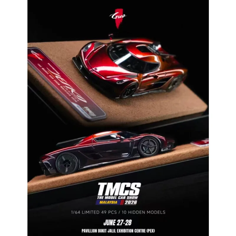 GUO 1:64 TMCS Malaysia exhibition limited edition color changing paint resin car model.