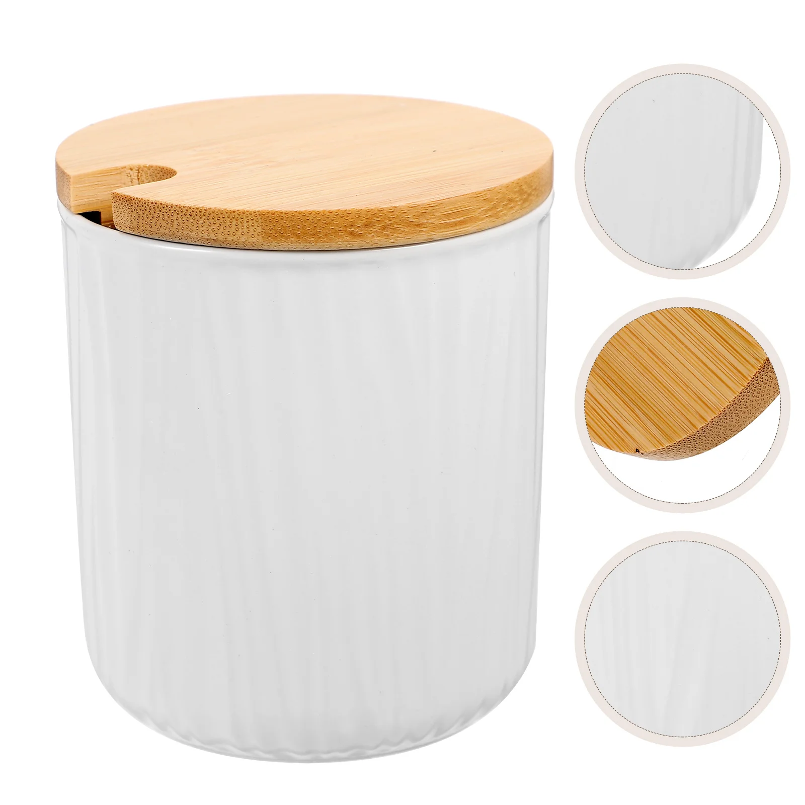 

Ceramic Seasoning Jar Large Mouth Salt Sugar Spice Storage Canister Tea Coffee Candy Craft Condiment Container Kitchen