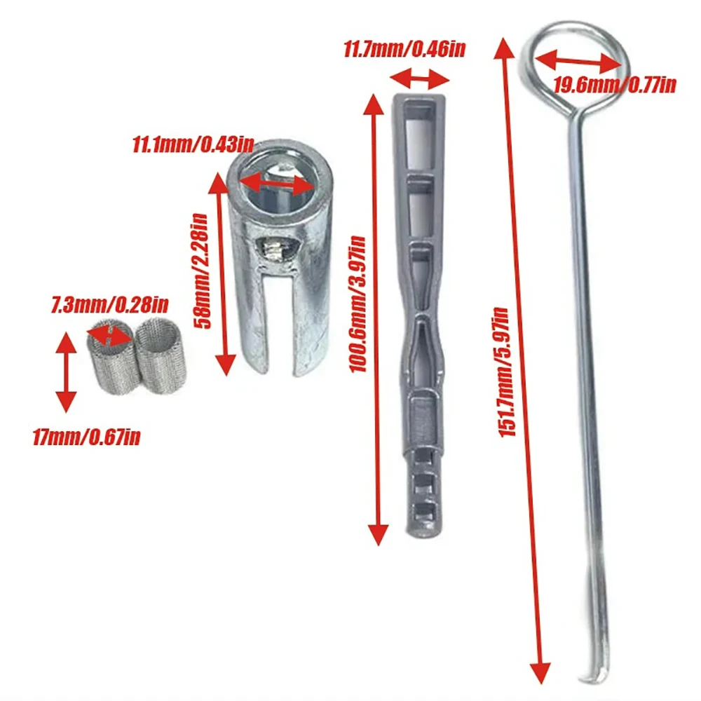 2KW 5KW Diesel Heater Glow Plug Removal Tool Kit Gasket Mesh Cleaning Hook Socket Wrench Set