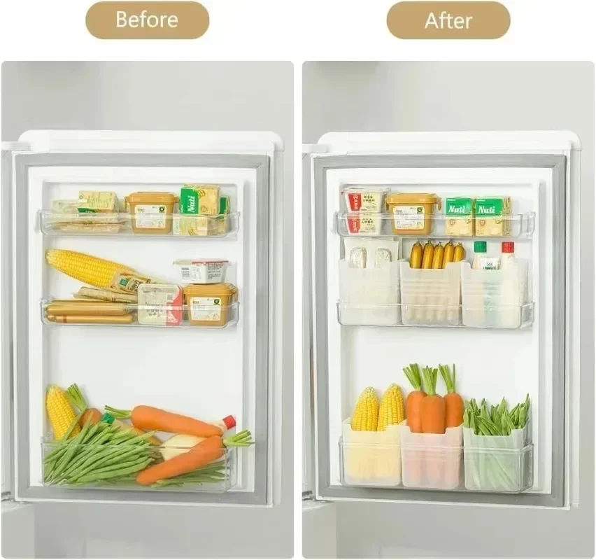 5/10PCS Refrigerator Storage Boxes Food Fresh Organizer Cold Storage Crisper Fruit Spice Food Container Boxes Home Kitchen Boxes