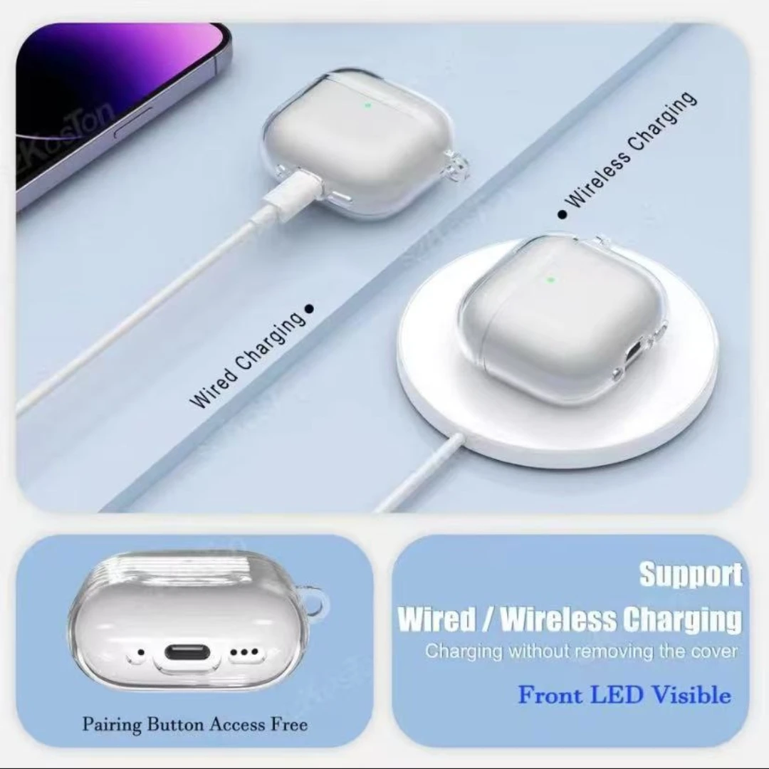 حافظة شفافة لأجهزة AirPods 3 2 1 Pro Pro2 حافظة شفافة ناعمة من البولي يوريثان الحراري لسماعات الرأس اللاسلكية Air Pods Pro 2 غطاء حماية لسماعات الأذن