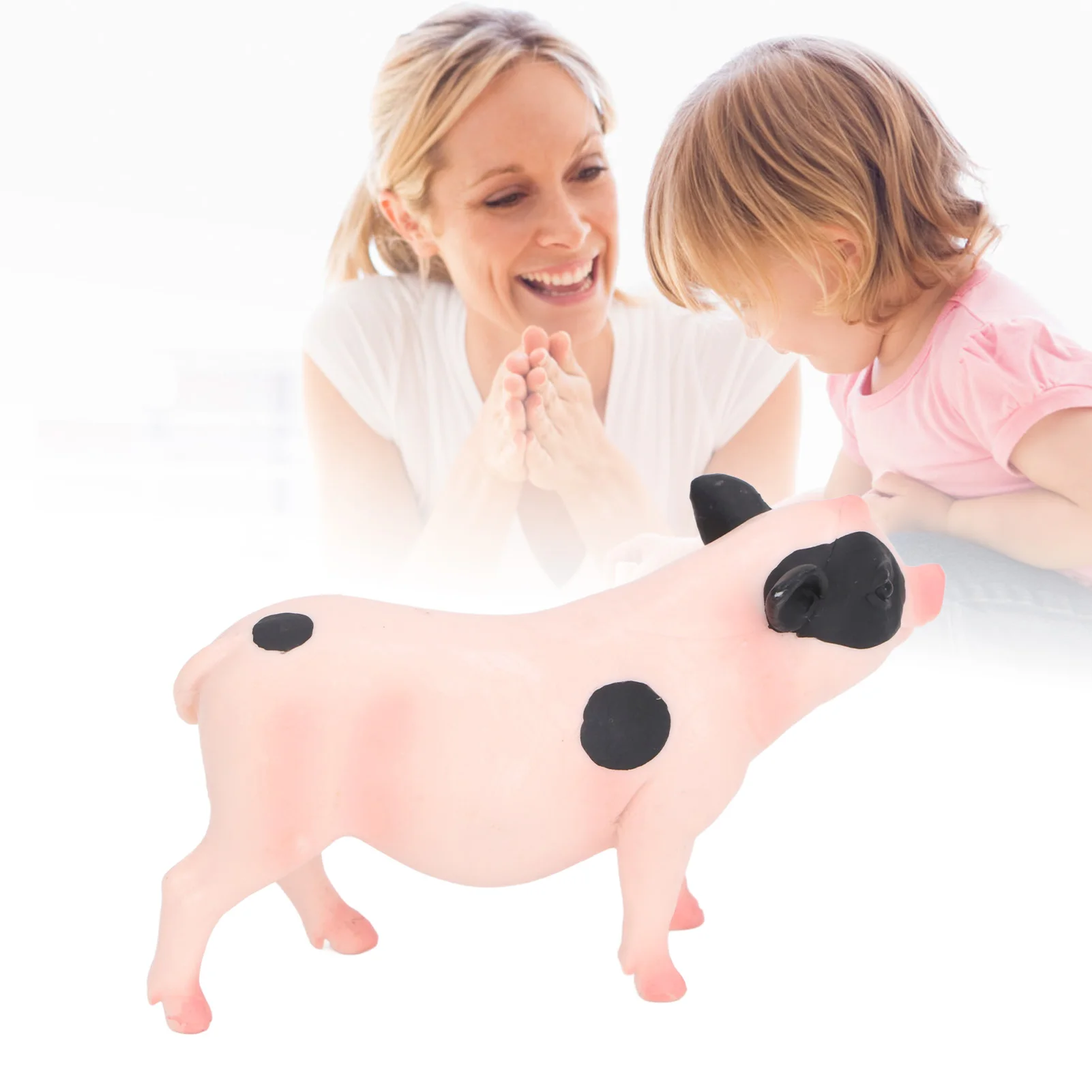 ZK40 Pig Posture Figure Toy Realistic PVC Decoration Educational Farm Animal Pig Model for Children Standing Pig