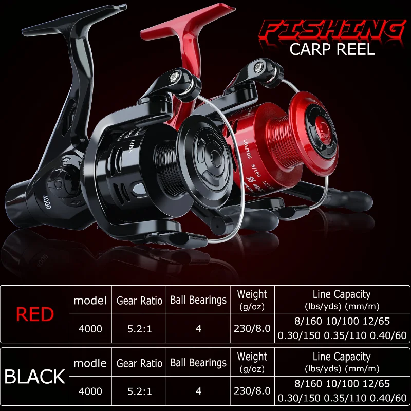 Sougayilang Spinning Fishing Reels 4000 Series Ultra Light Fishing Reel 5.2:1 Gear Ratio MAX Drag 5KG Carp Fishing Reel Tackle