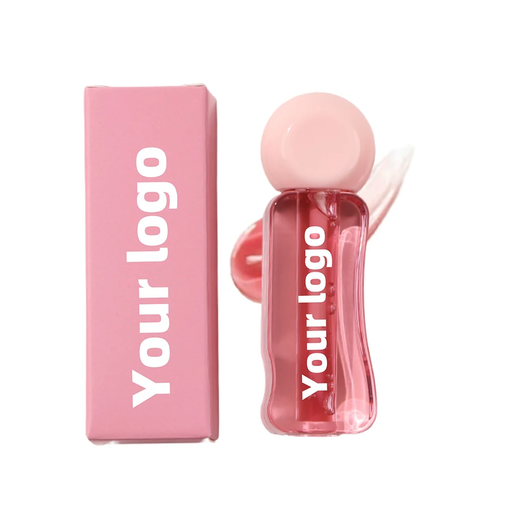 Private Label 6-color Lip Oil Pigment Long Lasting Non-stick moisturizing Lip Care Camellial Custom Logo Makeup Wholesale Vegan