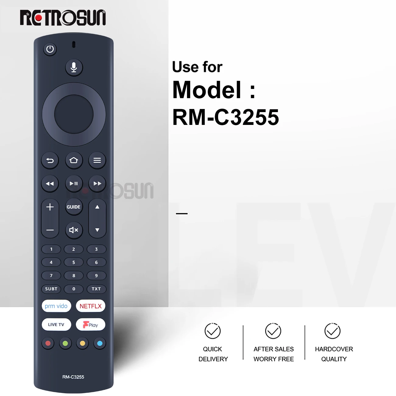 New New RM-C3255 Voice Remote Control fit for JVC Fire TV LT-32CF600 LT-40CF700 LT-43CF700