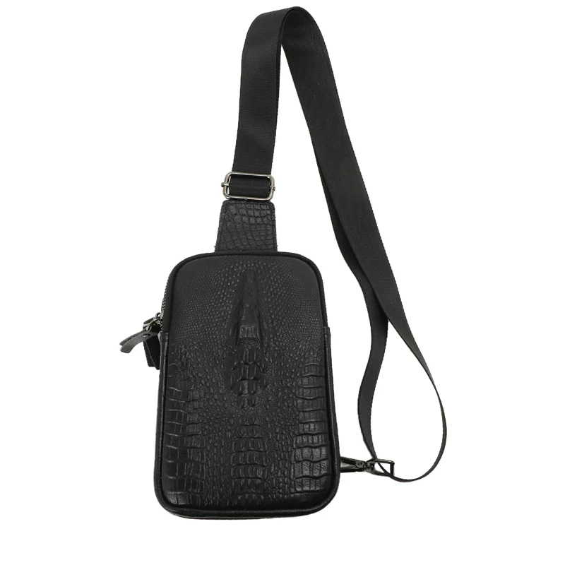

Genuine Leather Men Chest Pack Cow Leather Men Chest Bag Fashion Business Crossbody Bags for Men Messenger Chest Bag 진짜정품 가방 sac