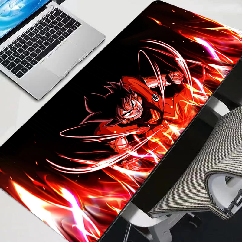 Mauspad Gaming Tastatur Teppich Laptop Japan Cool Anime DBZ Mauspad XXL Black Dragon Ball Schreibtischunterlage PC Gamer Teppich Mousepad