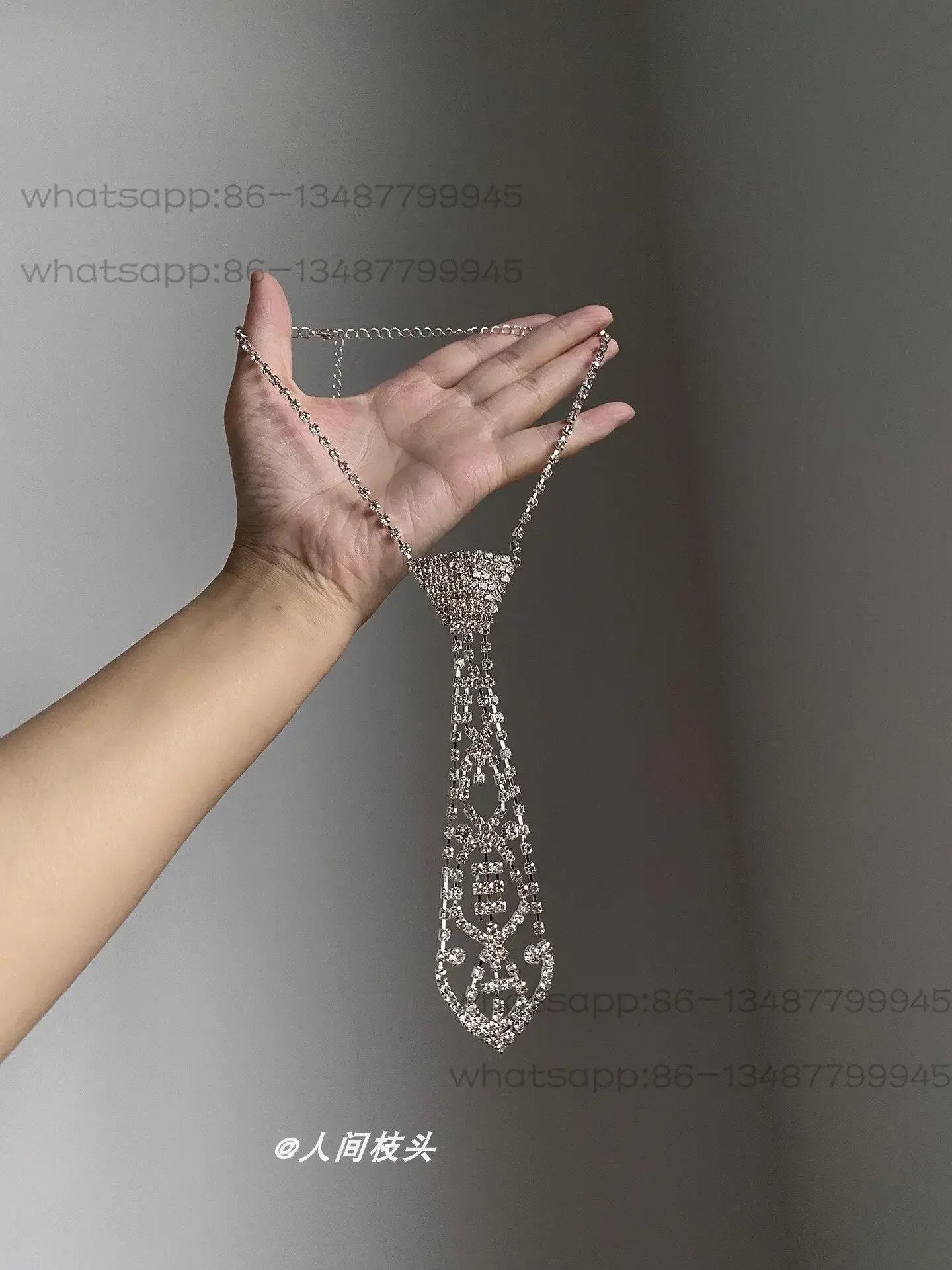 Niche Design Hollow Tie Choker Collar Long Temperament Heavy Industry Versatile High Sense Spice Girl Accessories