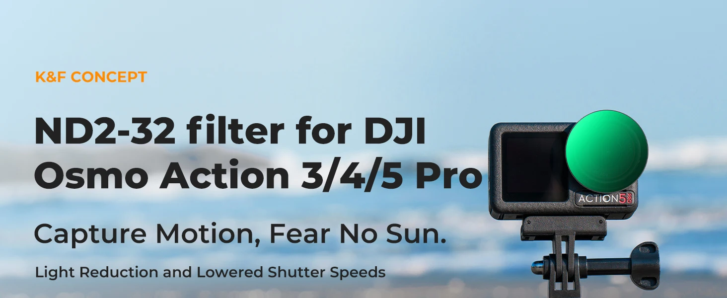 K&F CONCEPT Variabler ND2-32 Filter für DJI Osmo Action 5 Pro 4 3 Snap-on Originalfilter bleibt Einfach zu nutzen – Detail 1