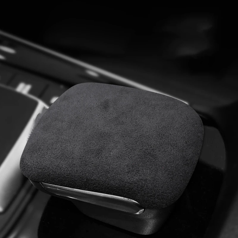 

Alcantara Suede Gear Lever Shift Knob Cover Handle Protector Trim For Mercedes Benz GLB 2020 2021 Car Accessories Auto