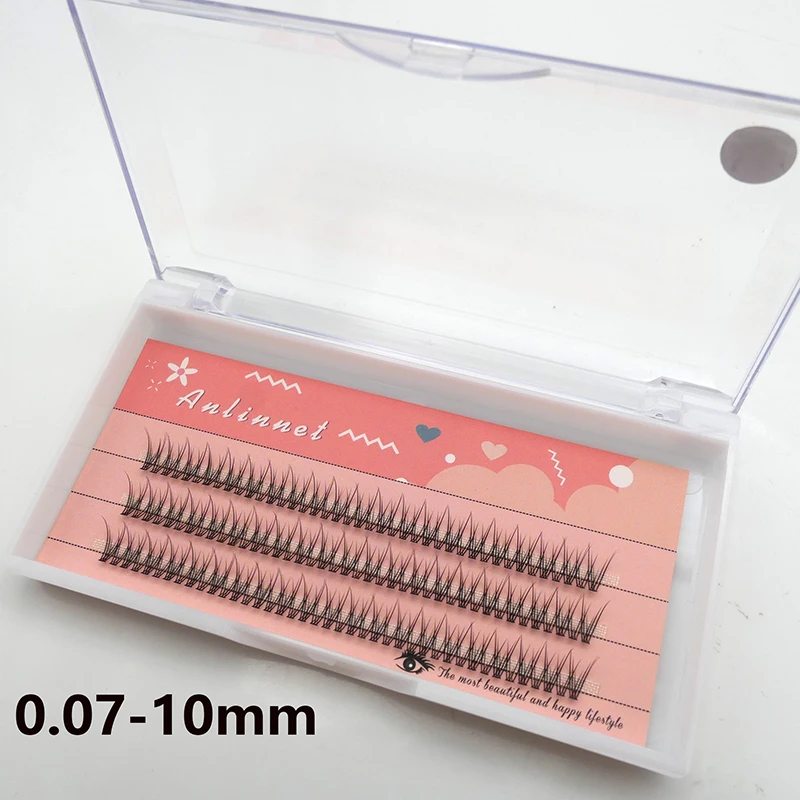 120 Teile/schachtel Premium Nerz Individuelle Schwalbenschwanz Wimpern Verlängerung Natürliche 3D Cluster Wimpern Professionelle Make-Up Ausgestellte Wimpern – Detail 5