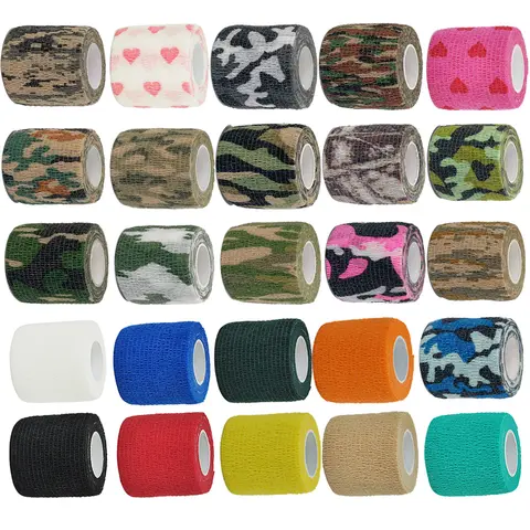 Printed Self Elastic Adhesive Athletic Tape Wraps 5cm Sports Colorful Bandage for Tattooing Finger Joint Knee Pet