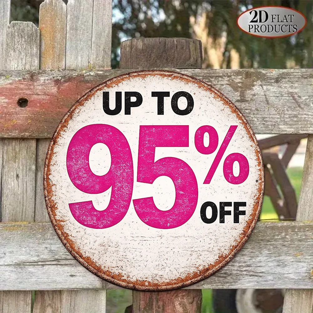 CIFBUY Vintage Sale Discount Sign Retro Aluminum Wall Art Waterproof Wear Resistant Sign Home Bar Restaurant Shop Decor Gift
