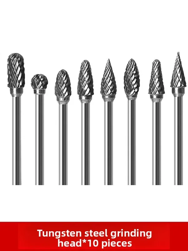 Tungsten Steel Rotary File Cemented Carbide Milling Cutter Pneumatic Air Grinding Pen Electric Grinding Head 3mm 6mm