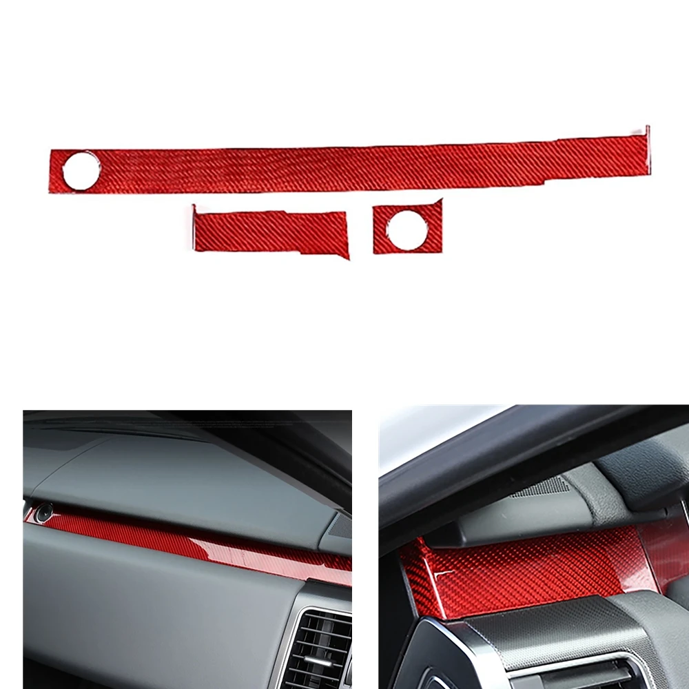 

Red Left Driver Car Center Console Sticker Strip Cover Dashboard Mat Gasket For Land Rover Range Rover Sport 2014-2020