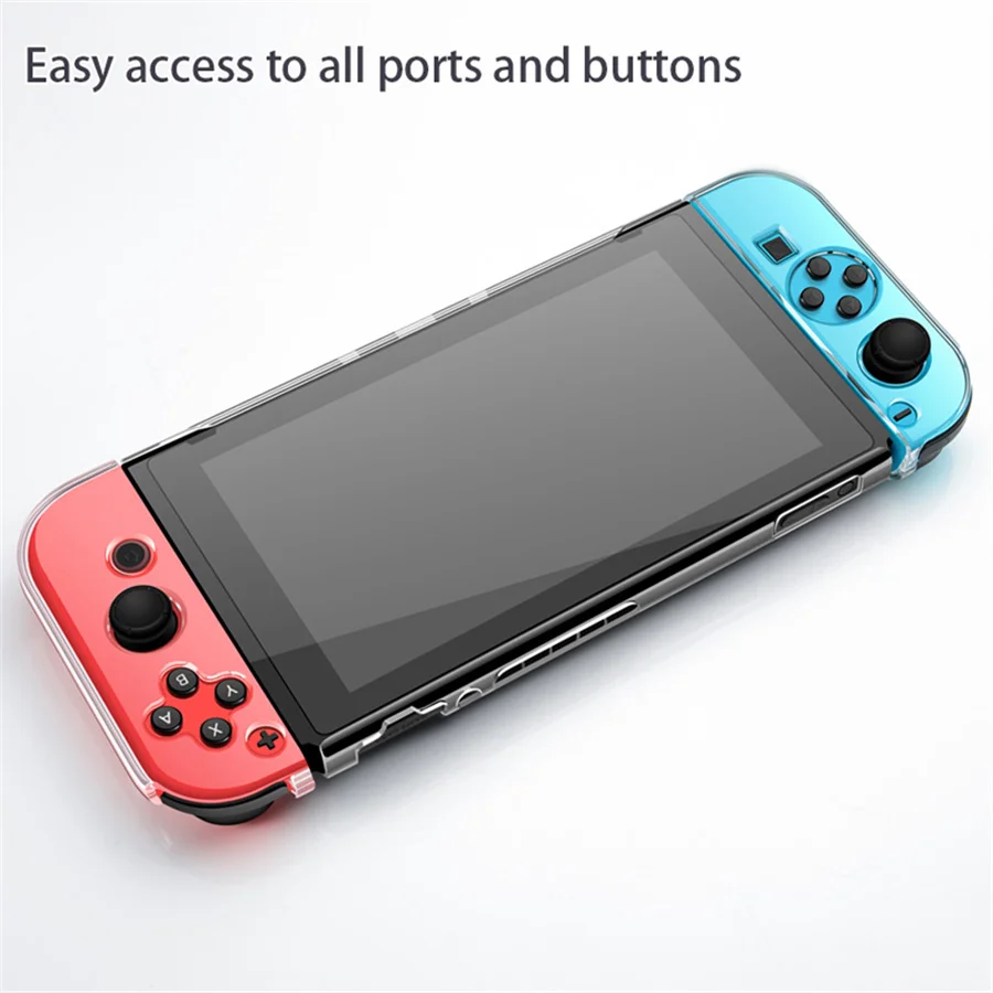 Geeignet für Nintendo Switch, hohe Transparenz, PC-Schutzhülle, Spielkonsolengriff, komplettes Paket, ultradünn, geteilter Schutz – Detail 9