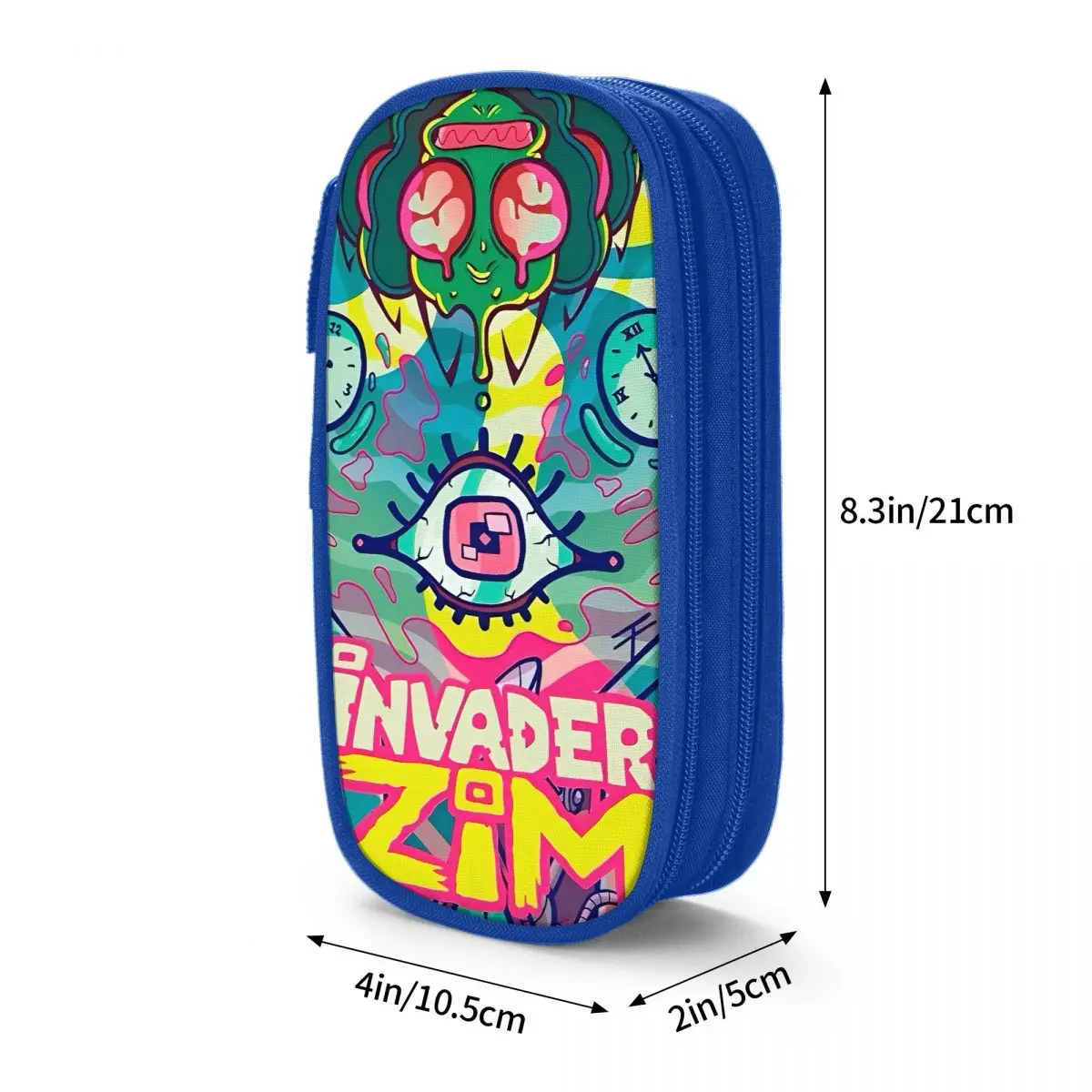 Invader Zim 영화 연필 케이스 소녀 소년 카와이 펜 박스 디자인 학교 연필 케이스 편지지 주최자 선물 아이디어