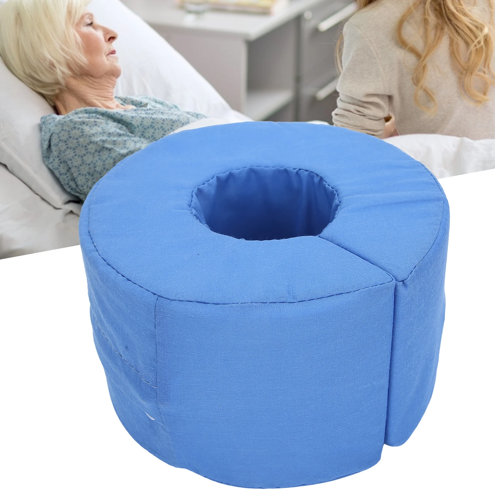 Round Shape Anti‑Bedsore Cushion Breathable Leg Rest Foam Elevating Pad Pillow Elderly Bedridden Patient Ankle Swelling Relief