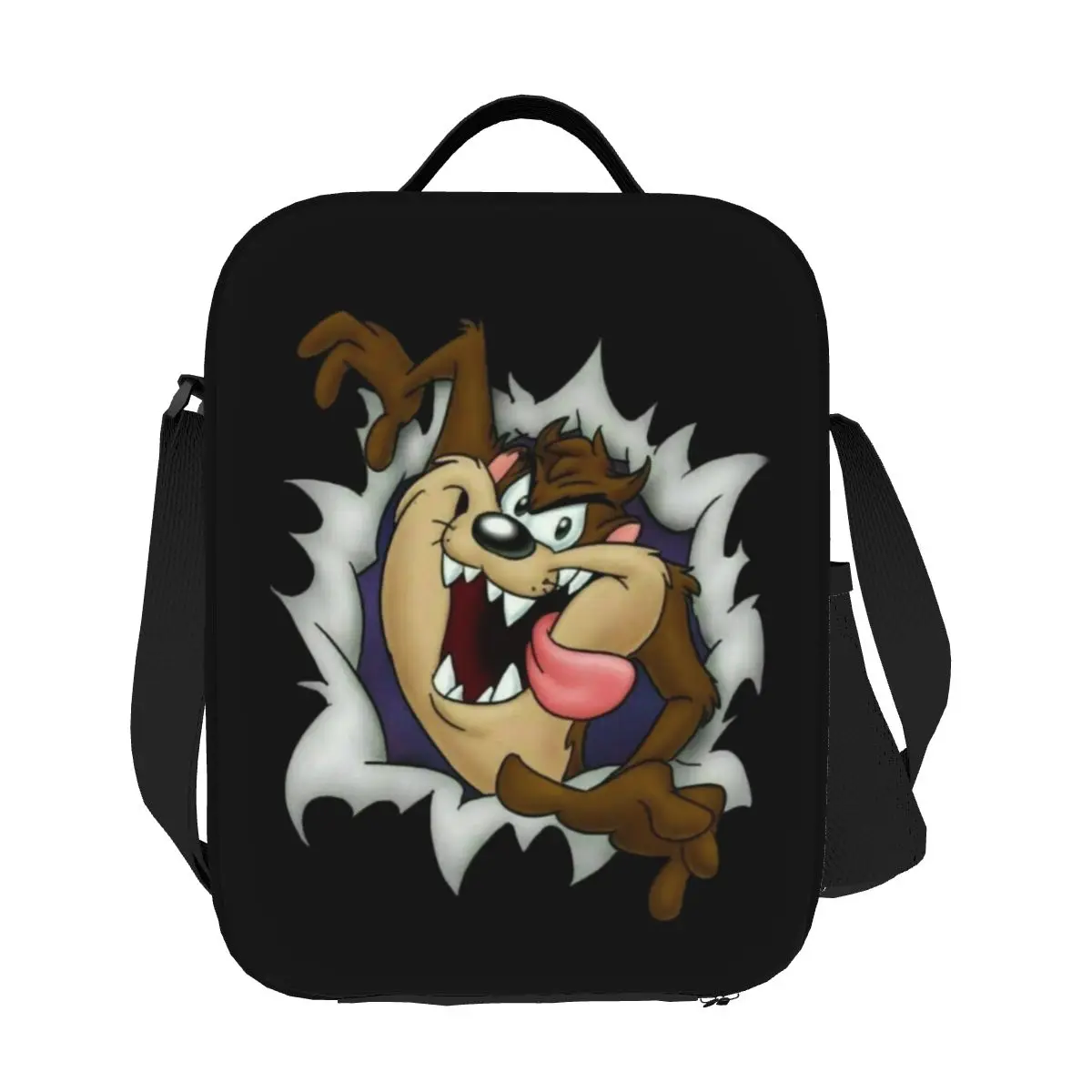 

Custom Tasmanian Devil Cartoon Insulated Lunch Bag for Women Taz Anime Comic Thermal Cooler Lunch Tote Kids School Children