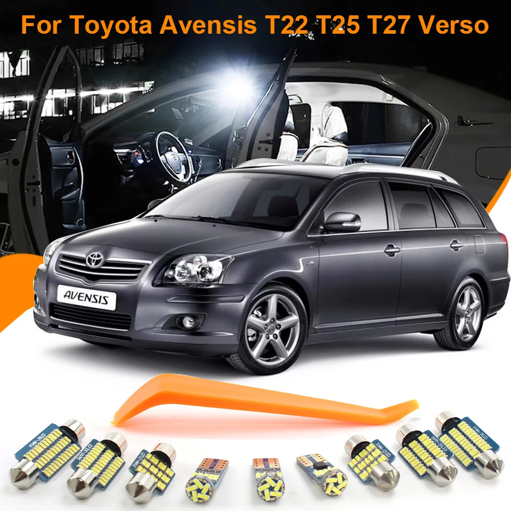 

Car LED Interior Light Canbus For Toyota Avensis T22 T25 T27 Verso 2003 2004 2005 2006 2007 2008 2009 2012 2017 2018 Accessories