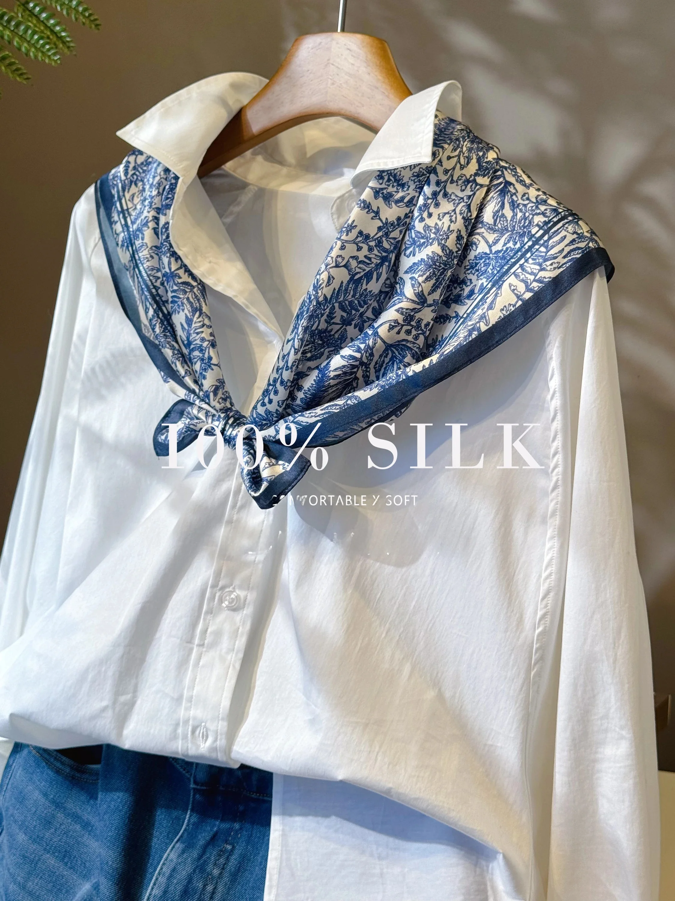 Echarpe-en-soie-bleue-polyvalente-toutes-saisons-legere-de-luxe-100-soie-petite-echarpe-carree-accessoire-de-mode-polyvalent