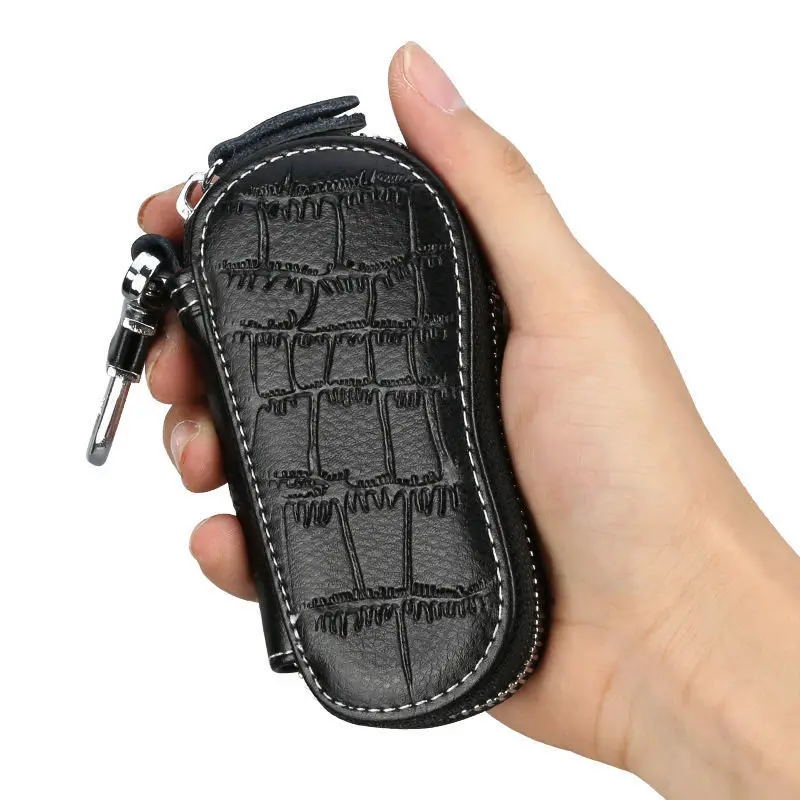 

ZK30 Genuine Leather Keychain Car Key Holder EDC Case Organizer Pouch Car Key Wallet Housekeeper Key Case Many Styles Card Bag