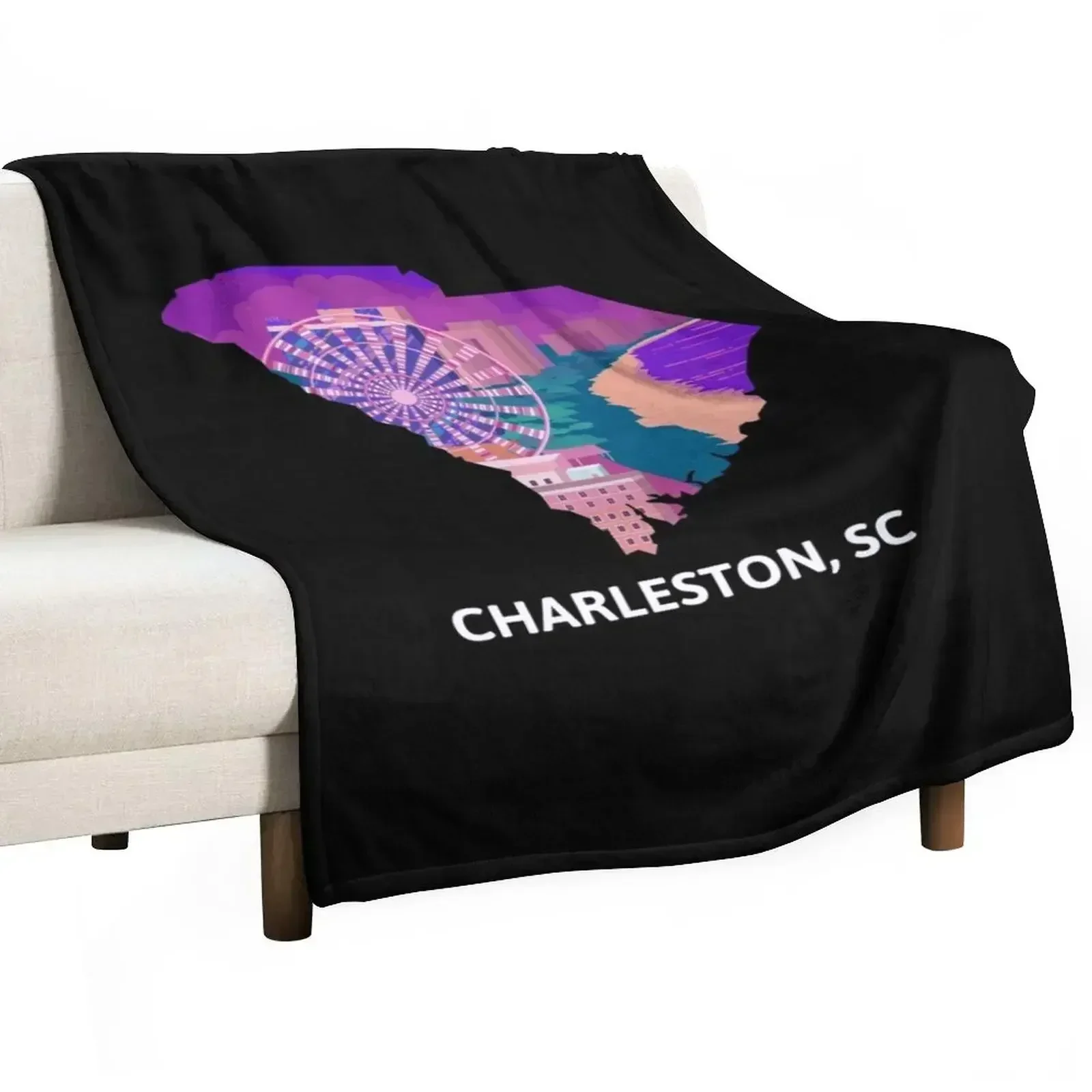 Charleston, SC Throw Blanket Picnic Travel Baby Blankets