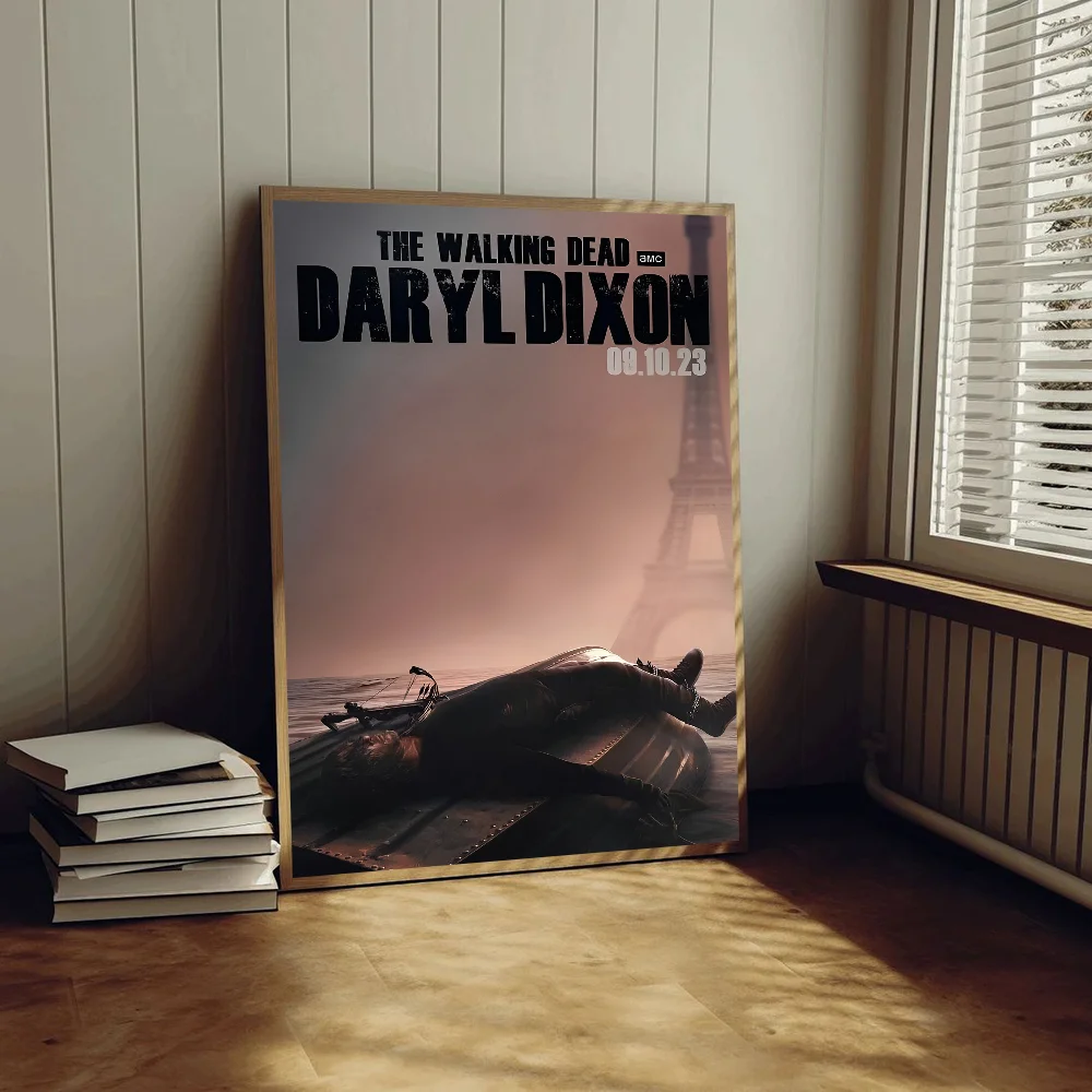 ملصق لاصق Daryl Dixon سهل الاستخدام للمشي ، ملصق حائط فاخر لغرفة المعيشة ، ديكور بار ، ديكور حائط