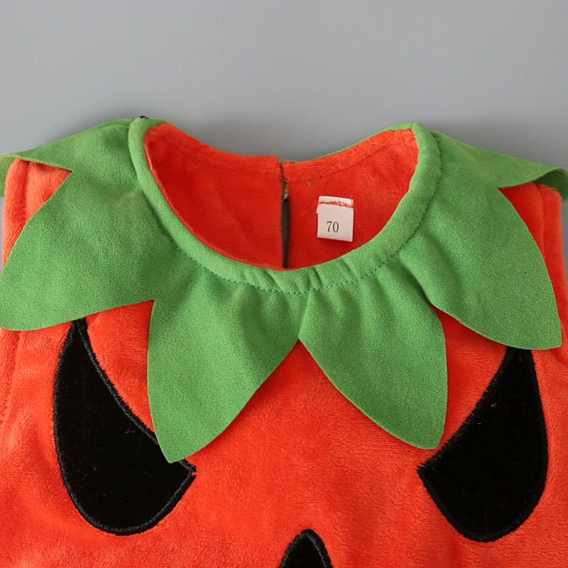 قبعة هالوين علوي وقبعة يقطين بدون أكمام للأولاد والبنات ، من قطعتين ، على الطراز الأوروبي والأمريكية ، للخريف والشتاء