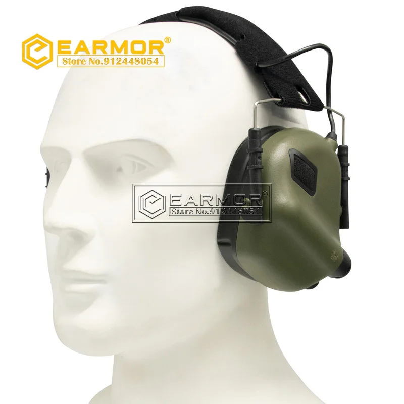 EARMOR M31 MOD4 Tactical Headset Shooting Noise cancelling cuffie protezione dell\'udito-fogliame verde