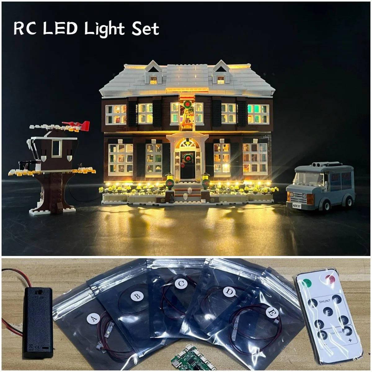 

Идеи RC светодиодный светильник для 21330, совместимый для одного дома, без строительных блоков, просто светодиодный комплект для рождественского комедийного здания из фильмов