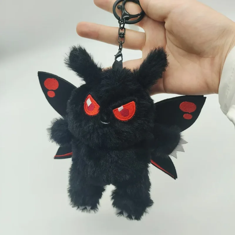 Kawaii Halloween Mothman Plush Doll Keychain Pendant with Wings Creative Room Decorations Plush Toys Children Xmas Gifts