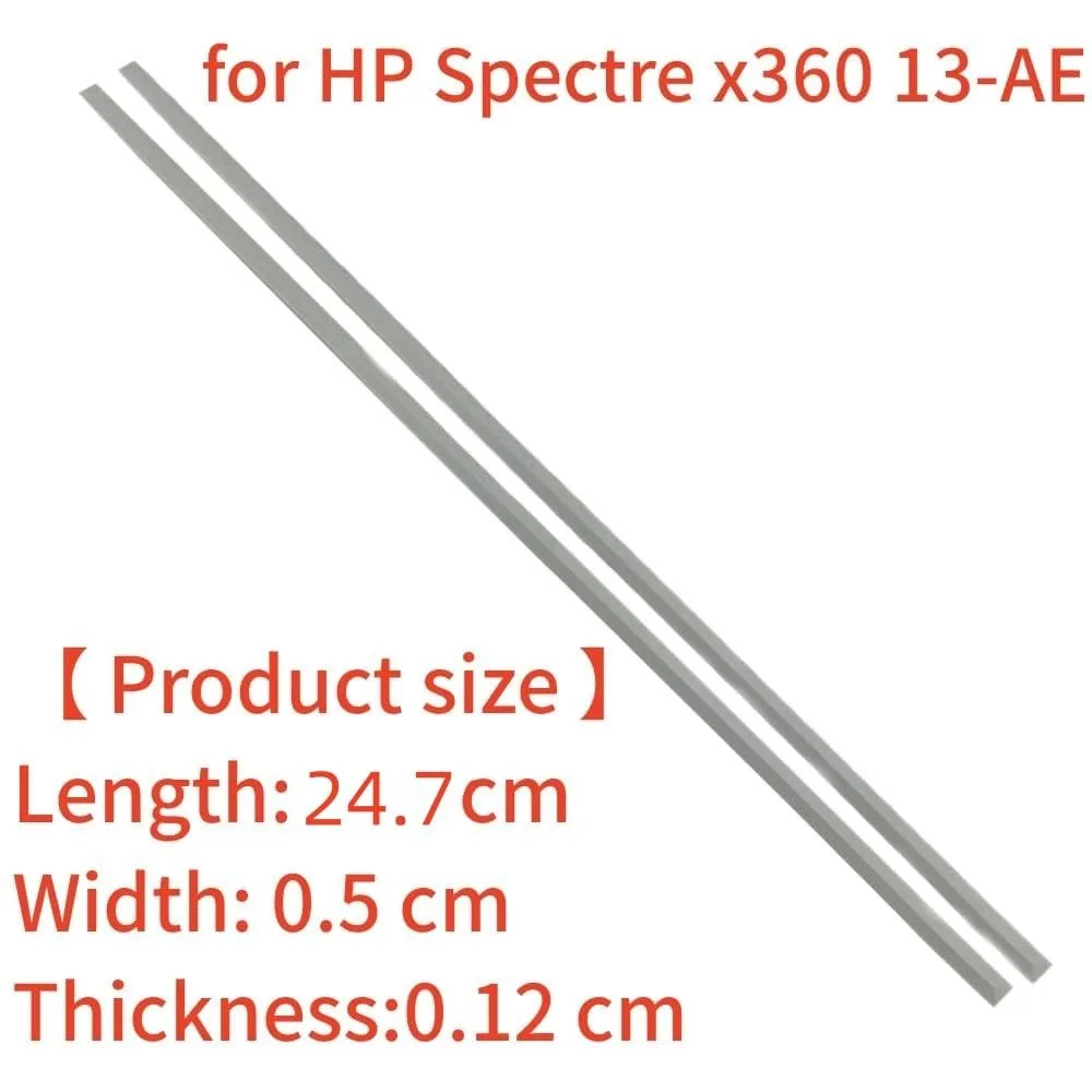 2pcs Bottom Cover Rubber Non Slip Bumper Foot Feet Pad Strip Replacement for HP Spectre X360 13-AE Series 13-AE012DX Silver