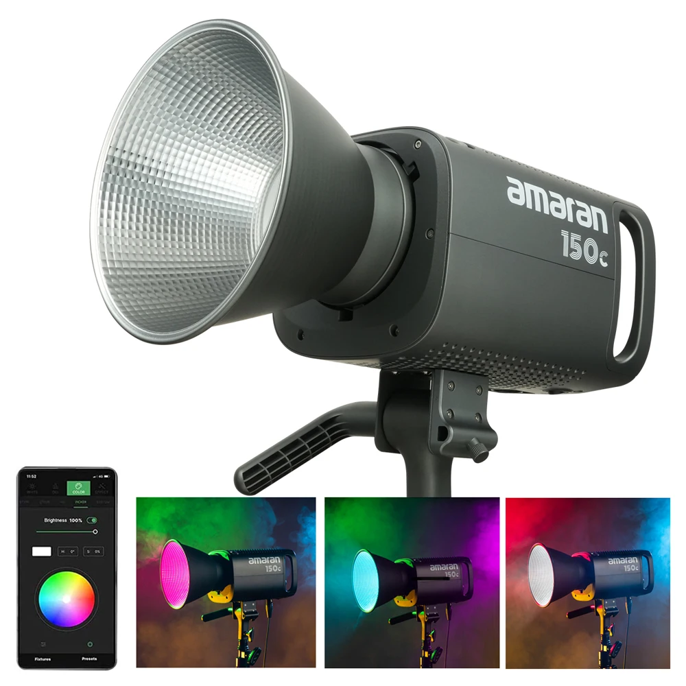 【Do Brasil】Aputure Amaran 300c 300W 150c 150W RGB LED COB Video Light Full-color Bowens Mount Photography Light with G/M Adjustm