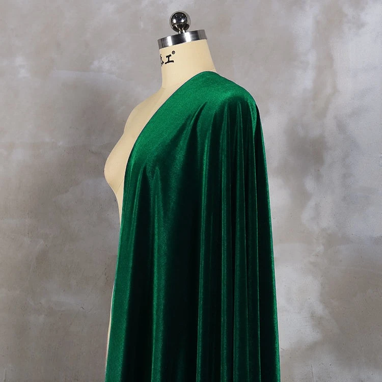 Solid color soft four sided elastic velvet fabric gold velvet sewing cheongsam fashion dress fabric, priced by meter DIY fabric