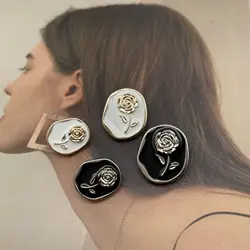 New Metal Rose Oil Button Knotted Exquisite Women's Clothing Coat Buckle Accessories 10PCS/Lot