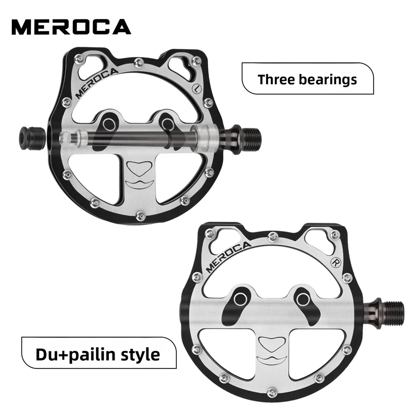 

Велосипедные педали MEROCA Panda Design с 3 подшипниками | Противоскользящая поверхность из алюминиевого сплава с ЧПУ | Педали MTB/дорожного велосипеда Компоненты для велоспорта