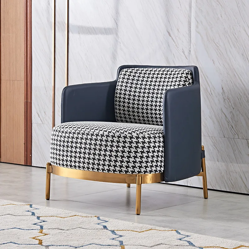 

chair designer single sofa furniture living room model room leather cloth combined sofa recliner