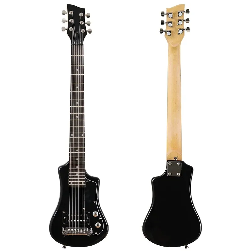 34 Inch 6 String Basswood Mini Travel Electric Guitar Portable Small Practice Starter Professional Equipment