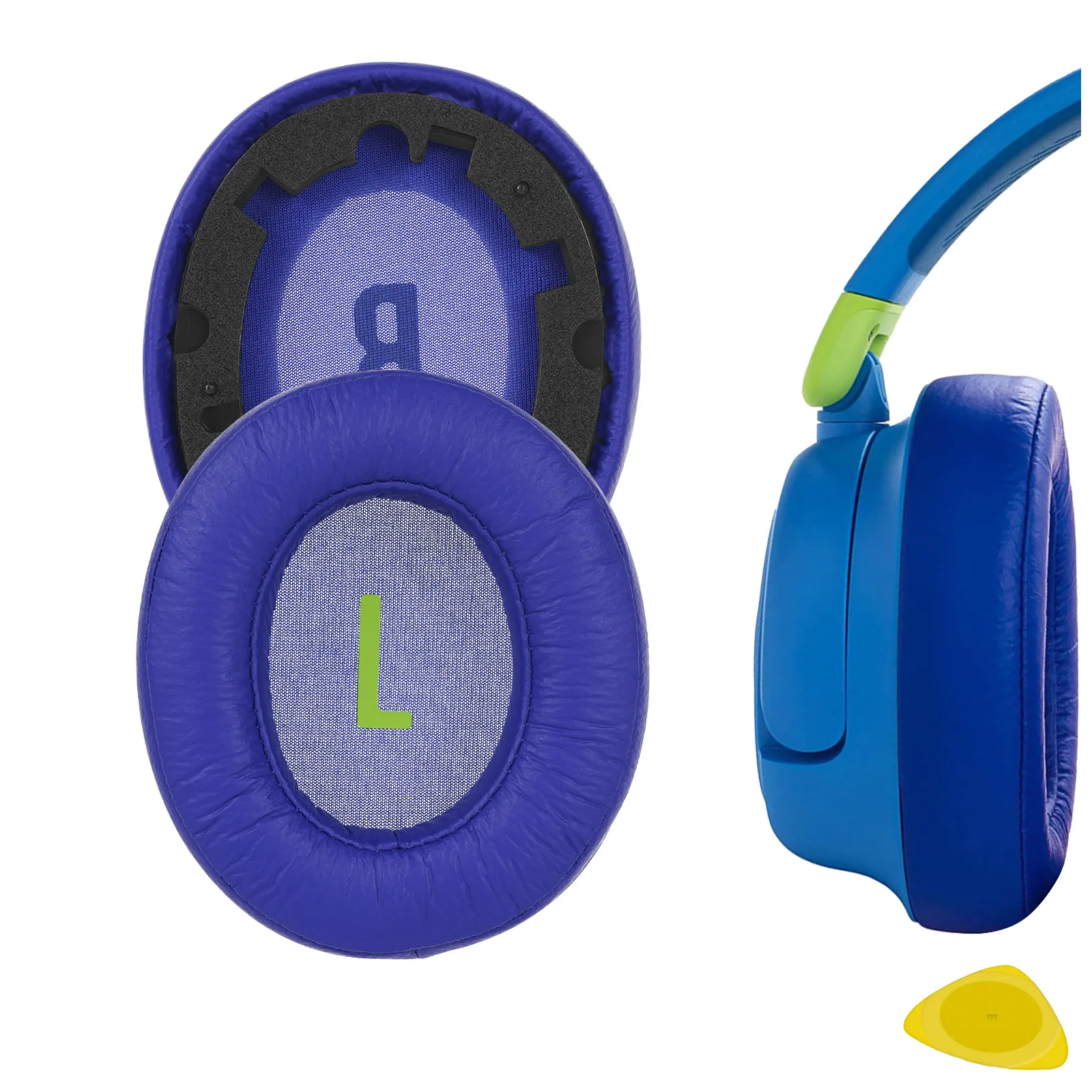 Cuscinetti auricolari di ricambio Geekria QuickFit per cuffie JBL JR460 cuscini per le orecchie, auricolari per cuffie