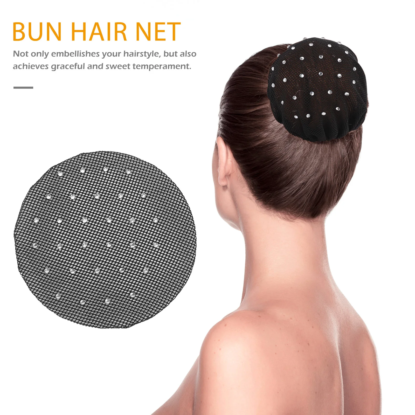 

4pcs Nets For Buns Ballet Bun Hair Net Women Lightweight Breathable Hair Accessories Styling Net For Wedding Bridal Party
