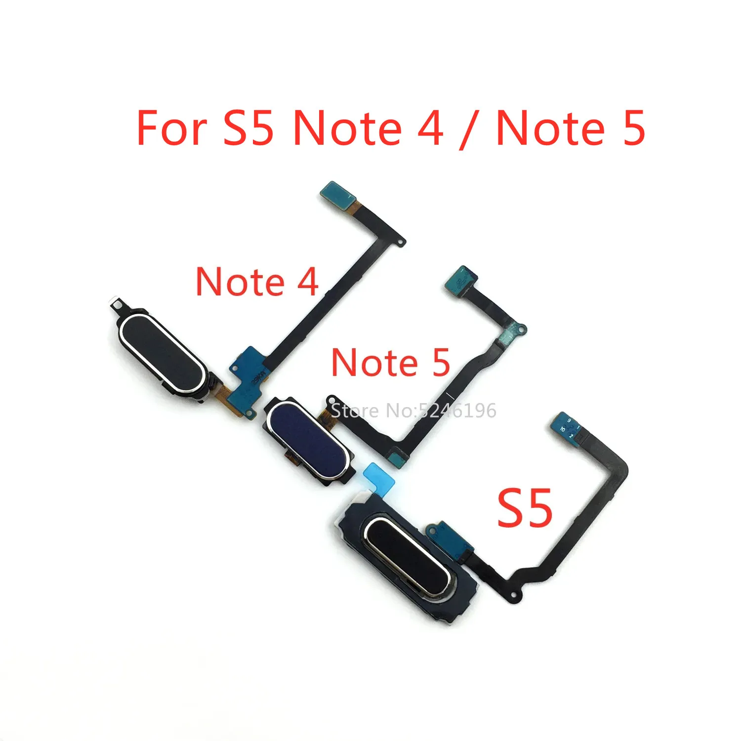 1pcs Home Return Key Menu Button Fingerprint Sensor Flex Cable For Samsung Galaxy Note 4 Note4 Note 5 Note5 S5 Touch Repair Part