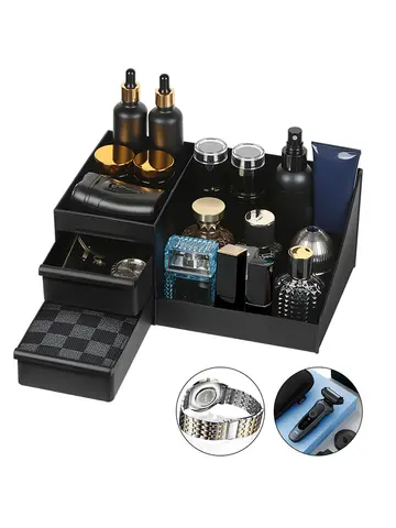 〔CC55〕Cologne Organizer For Men, Cologne Holder For Dresser, Perfume Stand, Bathroom Countertop Organizer With Drawers