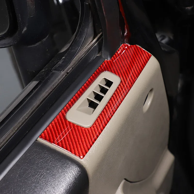 

For Hummer H2 2003-2007 soft carbon fiber car door air outlet frame panel decoration sticker interior accessories
