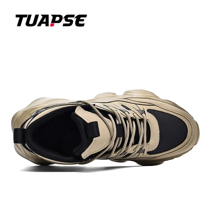 TUAPSE 2025 Men Casual Sneakers Pu Leather Simple Fashion Comfortable All-Match Street Thick Sole Sports Shoes Size 39-46