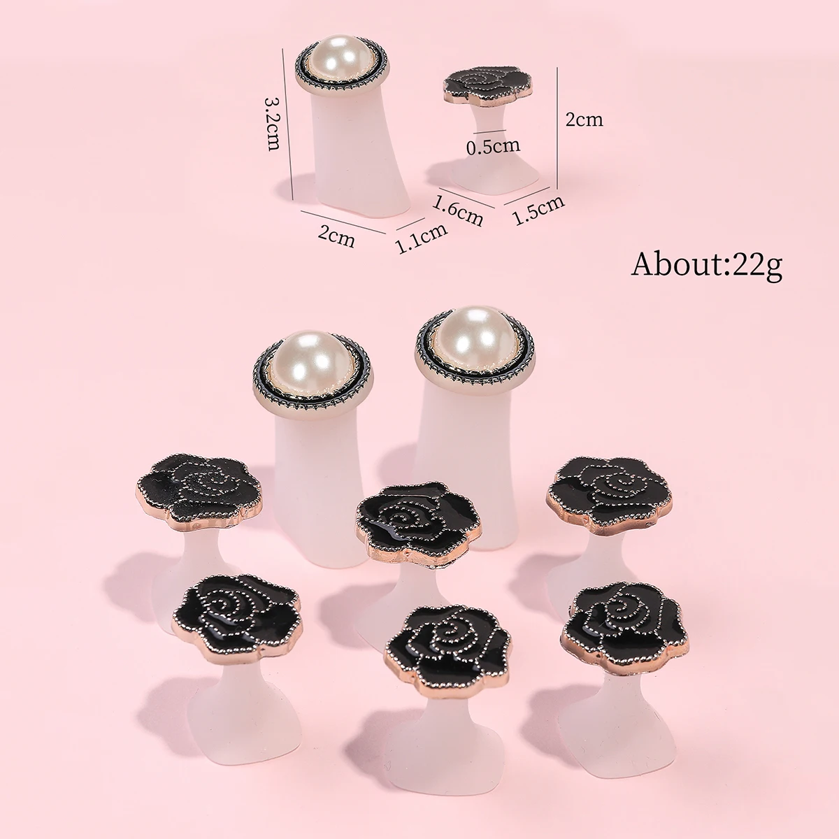 8 pezzi separatore di dita in silicone rosa nera set di strumenti per pedicure morbidi e carini di distanziatori per dita dei piedi per applicare lo smalto e la riparazione delle unghie