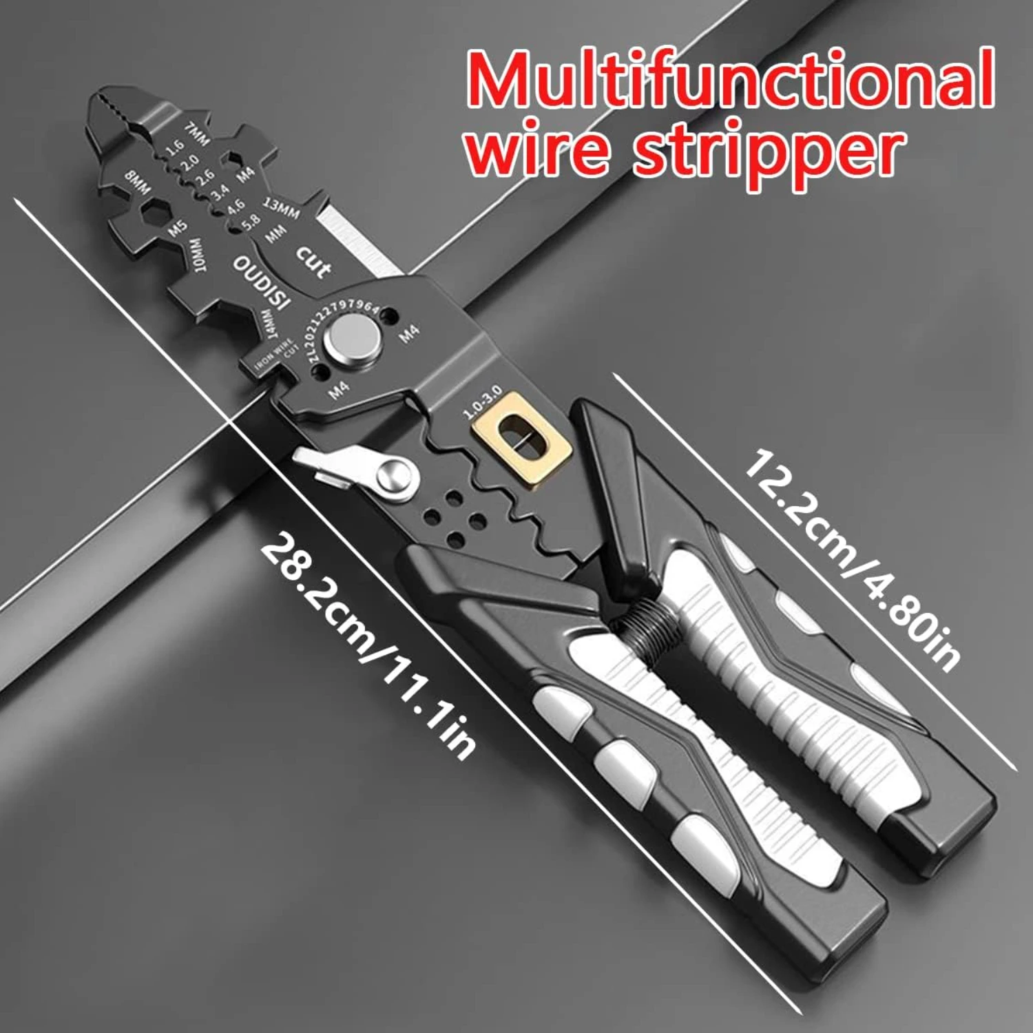 Enhanced Professional Portable Wire Stripper Cutter - Ultimate Precision Electrical Cable Cutting Tool for Added Versatility and